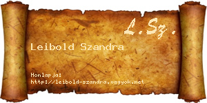 Leibold Szandra névjegykártya